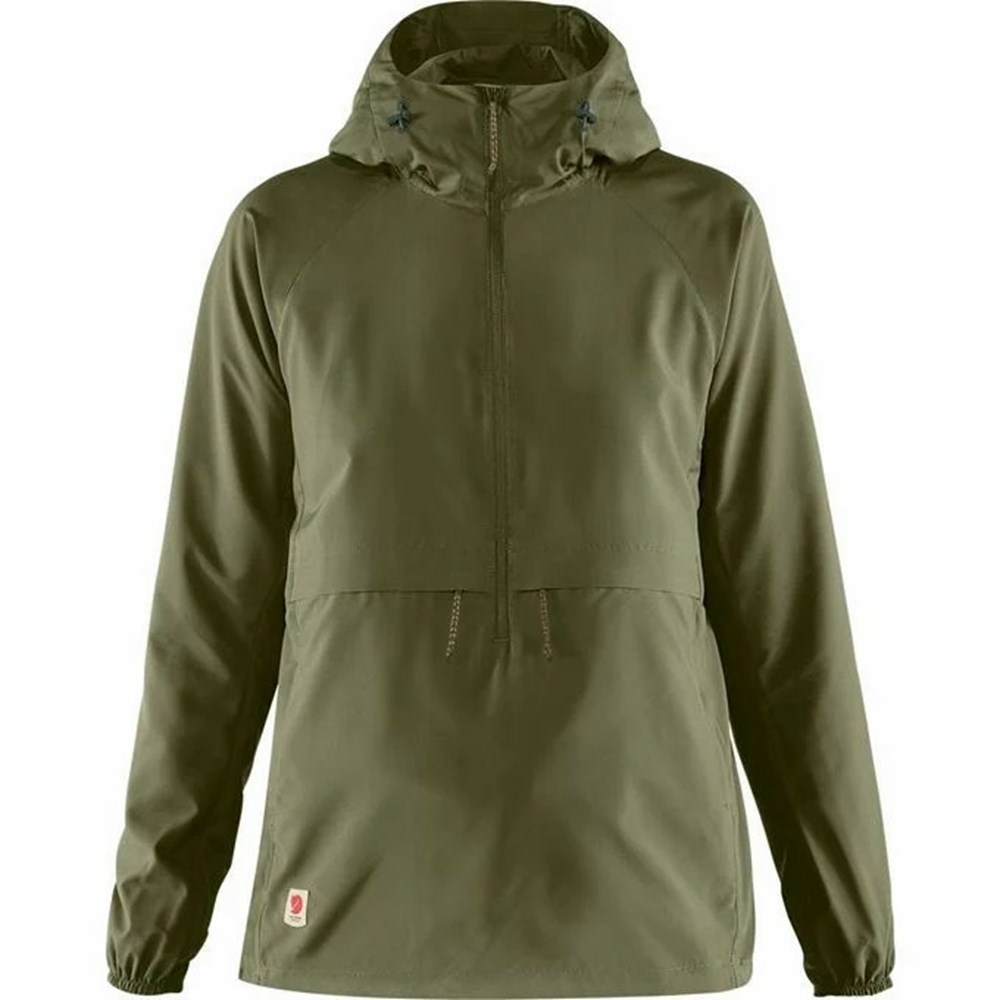 Fjallraven Kanken High Coast Women Anorak Green | LZOQGWP-56