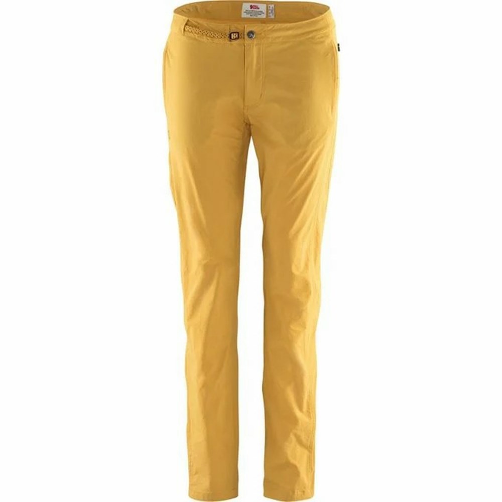 Fjallraven Kanken High Coast Women Outdoor Pants Yellow | IFRAZTV-62