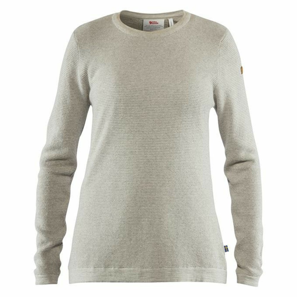 Fjallraven Kanken High Coast Women Sweater White | MNKDCAL-90