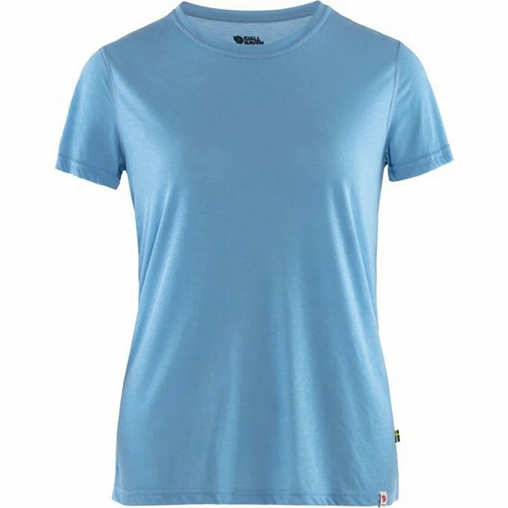 Fjallraven Kanken High Coast Women T-Shirt Blue | VNZQIUK-12