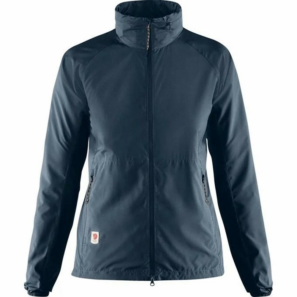 Fjallraven Kanken High Coast Women Trekking Jacket Navy | FUMNLPH-90