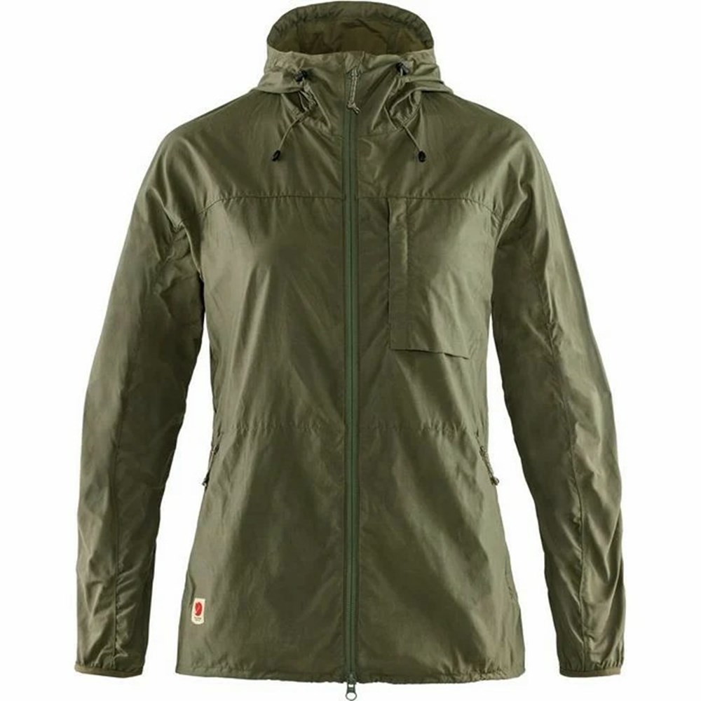 Fjallraven Kanken High Coast Women Trekking Jacket Green | WSJCDVO-69