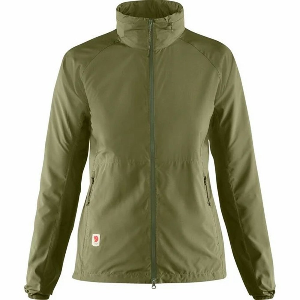 Fjallraven Kanken High Coast Women Trekking Jacket Green | TSPCHBK-19