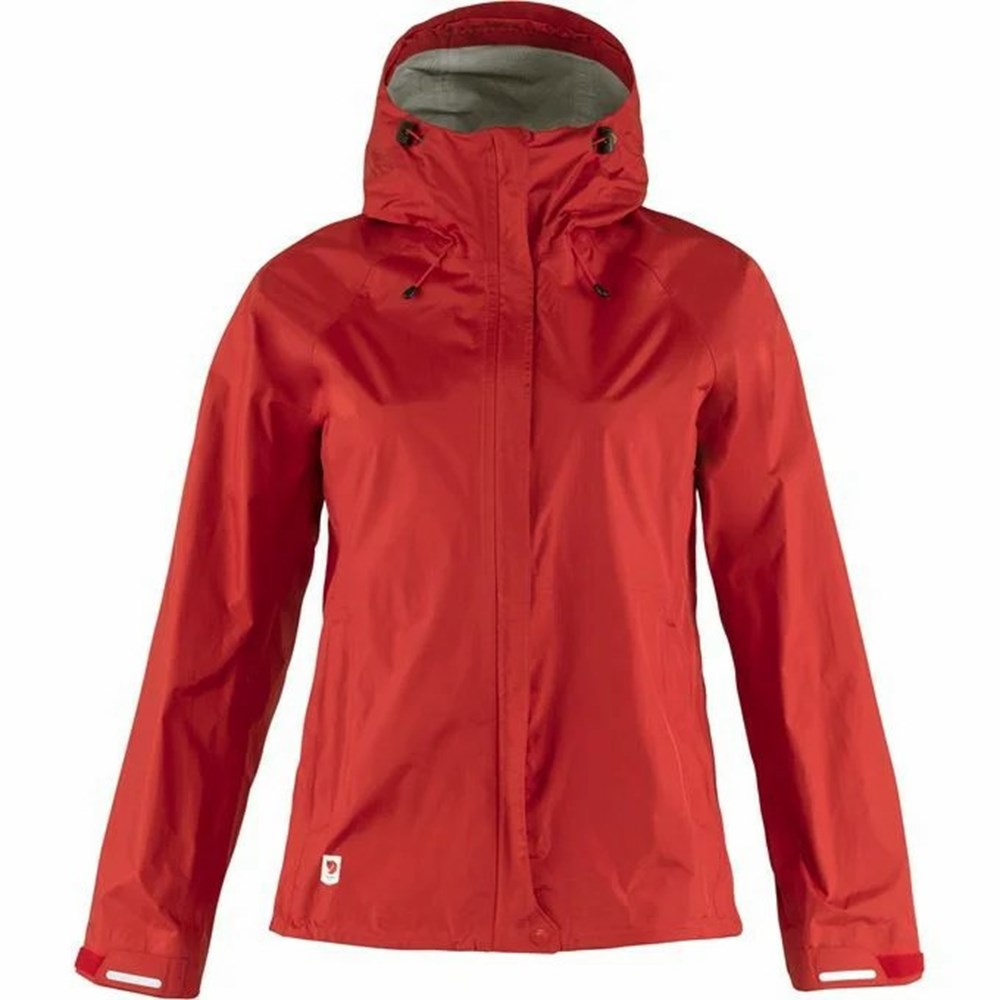 Fjallraven Kanken High Coast Women Wind Jacket Red | LCREMUY-67