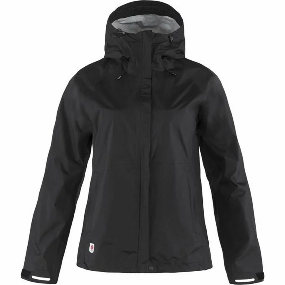 Fjallraven Kanken High Coast Women Wind Jacket Black | FYVGDRW-51