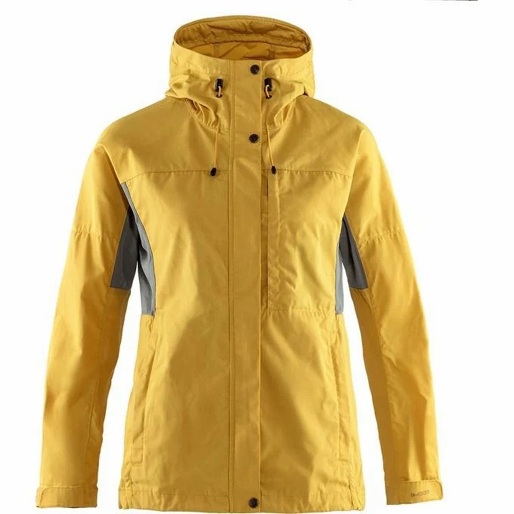 Fjallraven Kanken Kaipak Women Wind Jacket Yellow | XAOJZVL-27