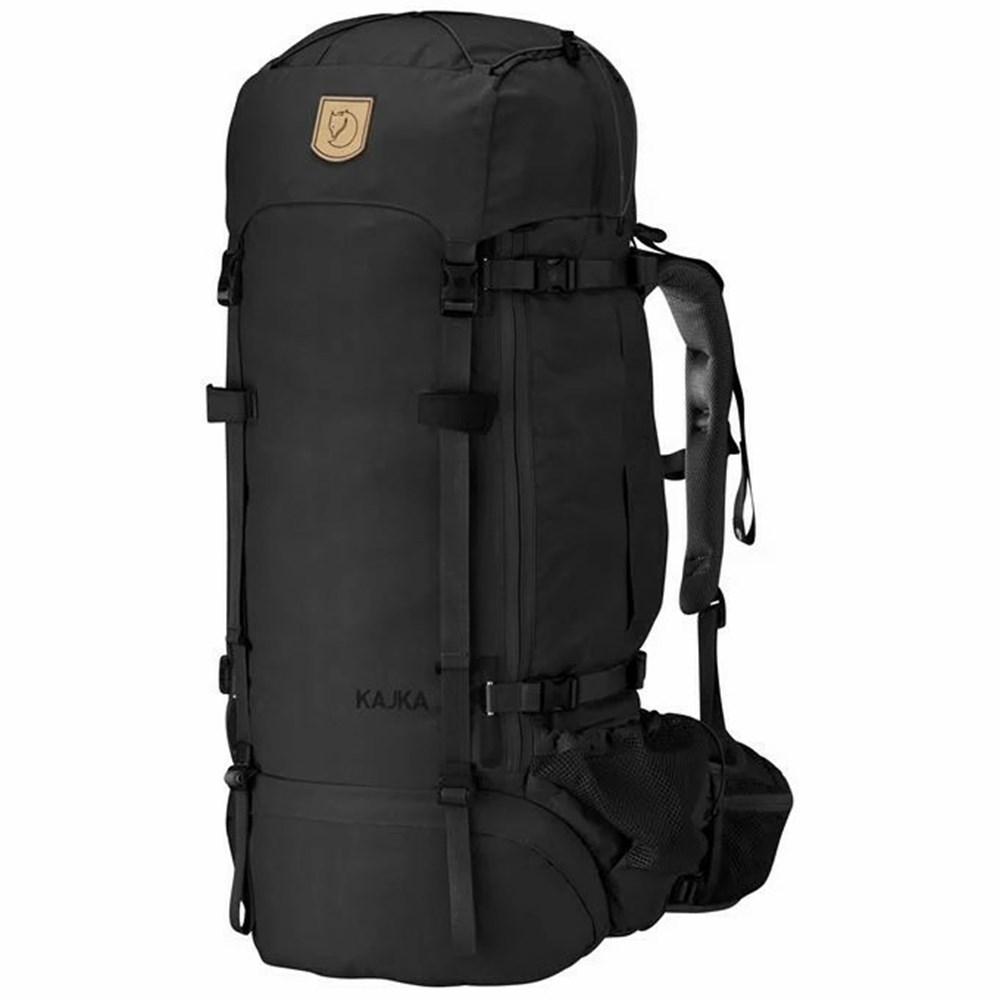 Fjallraven Kanken Kajka 65 Men Trekking Backpack Black | KZWSJYD-49