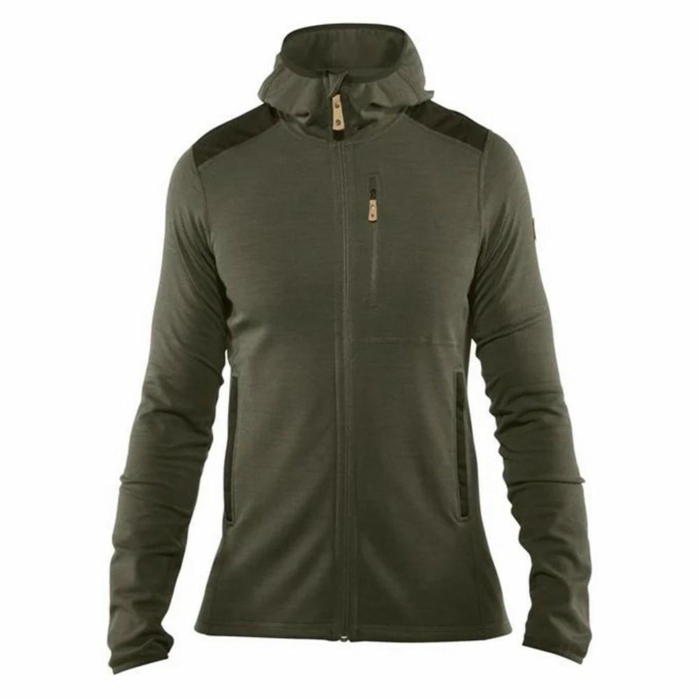 Fjallraven Kanken Keb Men Hoodie Green | LPXHOUY-09