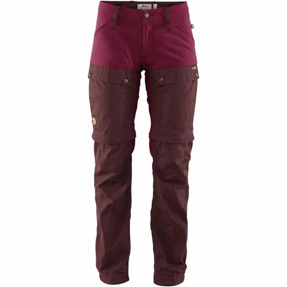 Fjallraven Kanken Keb Women Hiking Pants Red | OYWXQZU-60