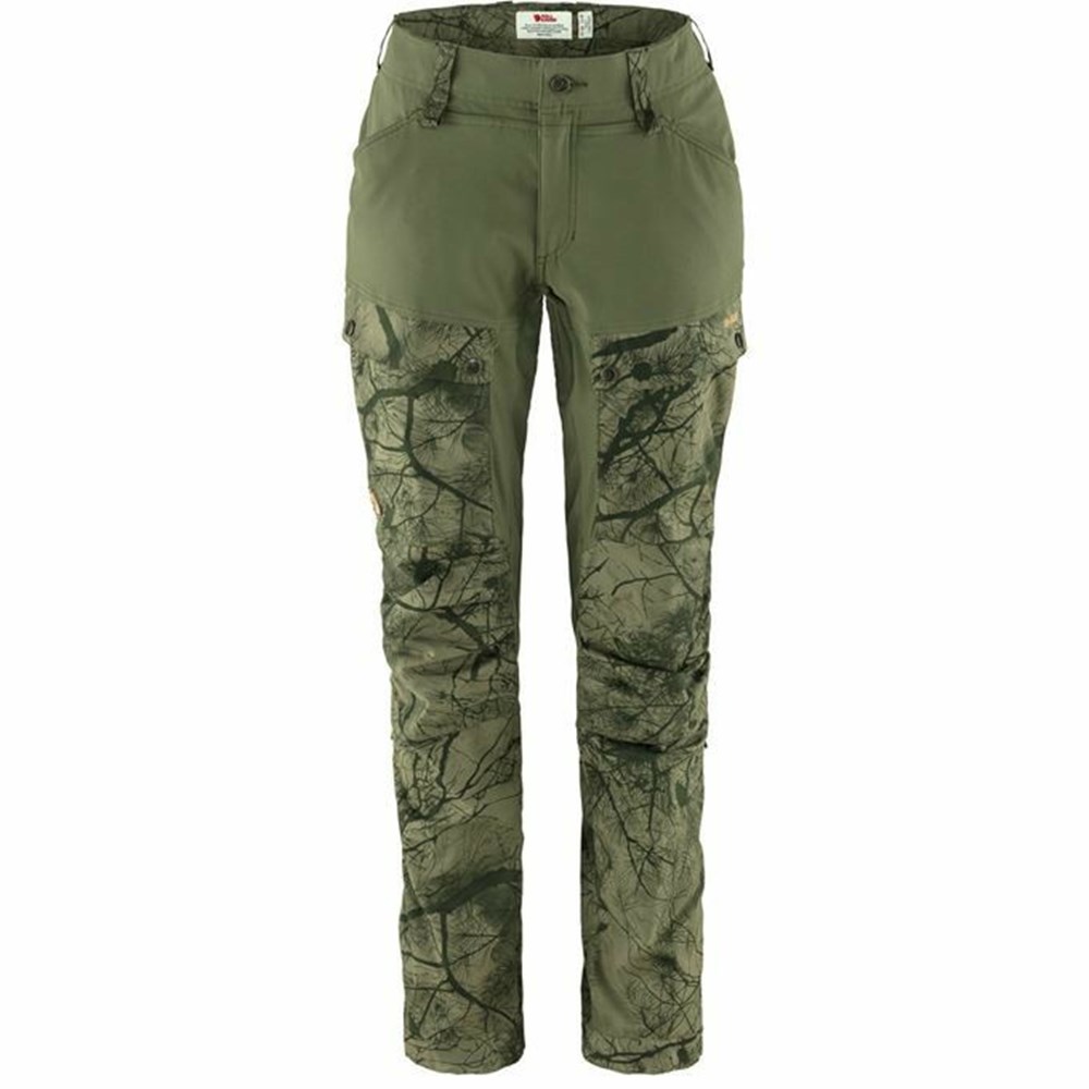 Fjallraven Kanken Keb Women Hiking Pants Dark Green | UCXVEFK-16