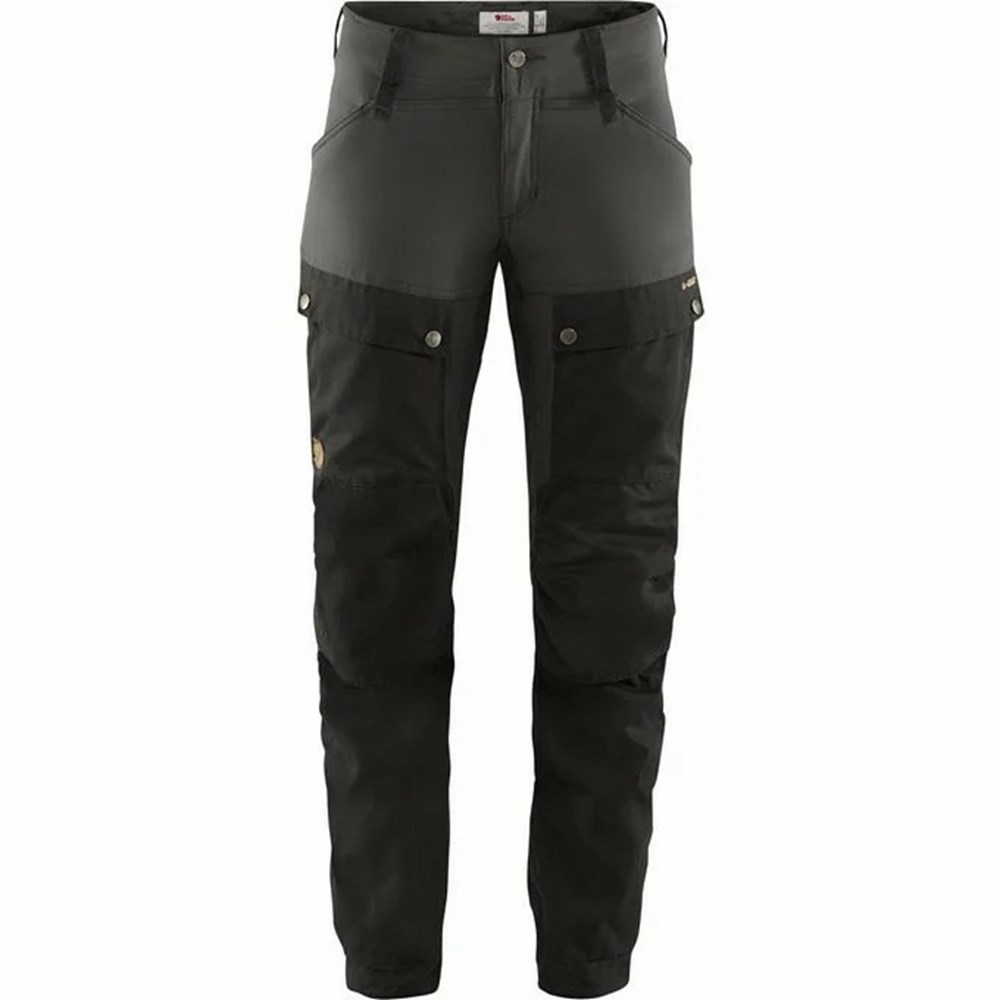 Fjallraven Kanken Keb Women Hiking Pants Black Grey | SNGJILH-71