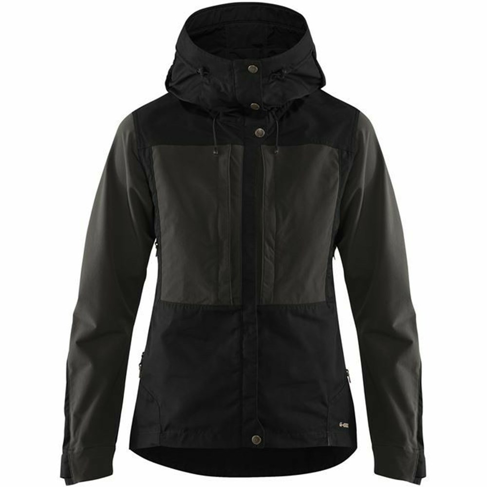 Fjallraven Kanken Keb Women Trekking Jacket Black | PCQROXD-02