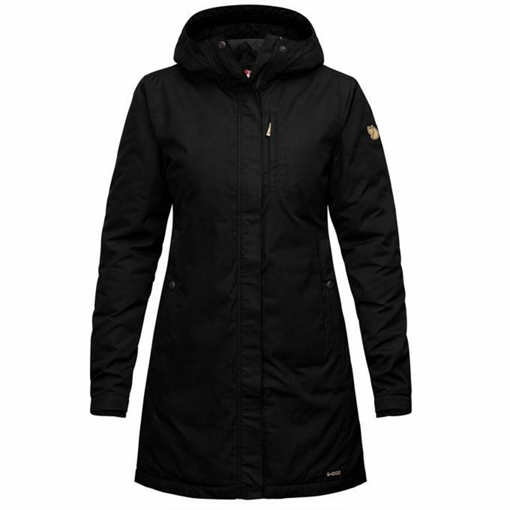 Fjallraven Kanken Kiruna Women Parka Black | YEUVAIH-86