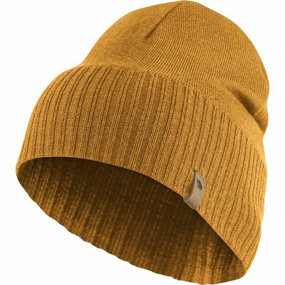 Fjallraven Kanken Merino Women Beanie Yellow | GLEIHXF-93