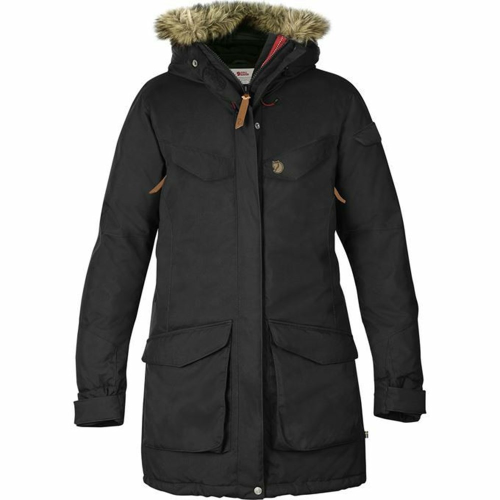 Fjallraven Kanken Nuuk Women Parka Black | UQISPNE-60