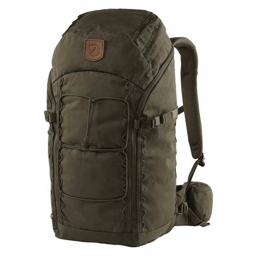 Fjallraven Kanken Singi 28 Men Trekking Backpack Dark Olive | HSACDNV-96