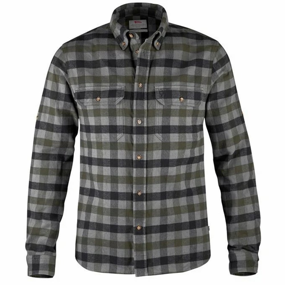 Fjallraven Kanken Skog Men Shirts Black | MCZJSTW-28