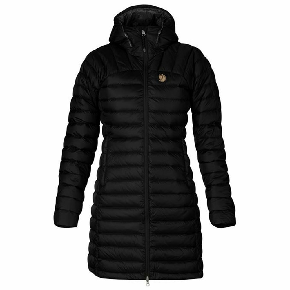 Fjallraven Kanken Snow Flake Women Parka Black | CZEWUYJ-27