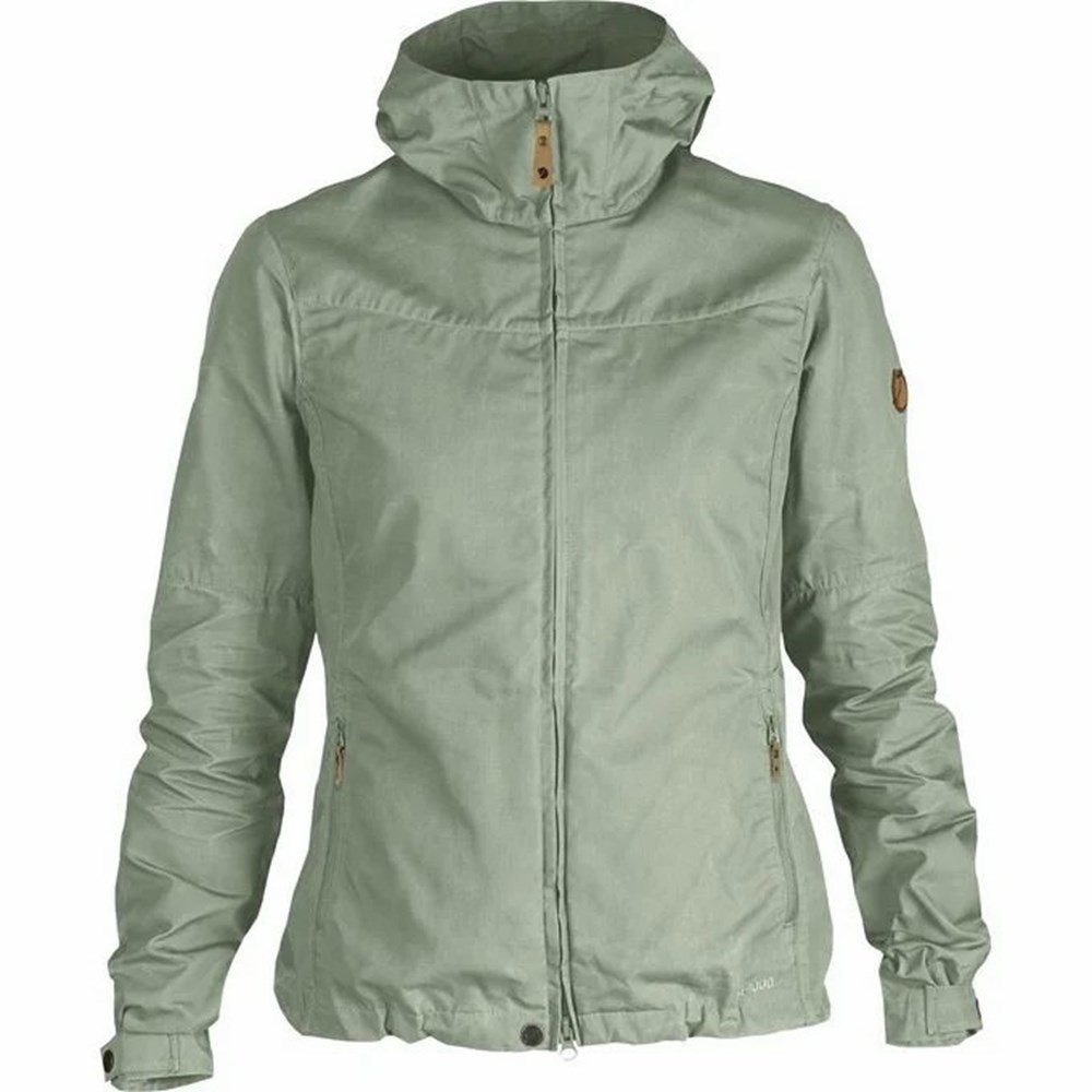 Fjallraven Kanken Stina Women Winter Jacket Light Green | GXJCLSE-78