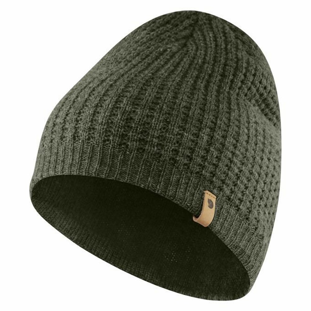 Fjallraven Kanken Structure Men Beanie Green | JVGNYFM-97