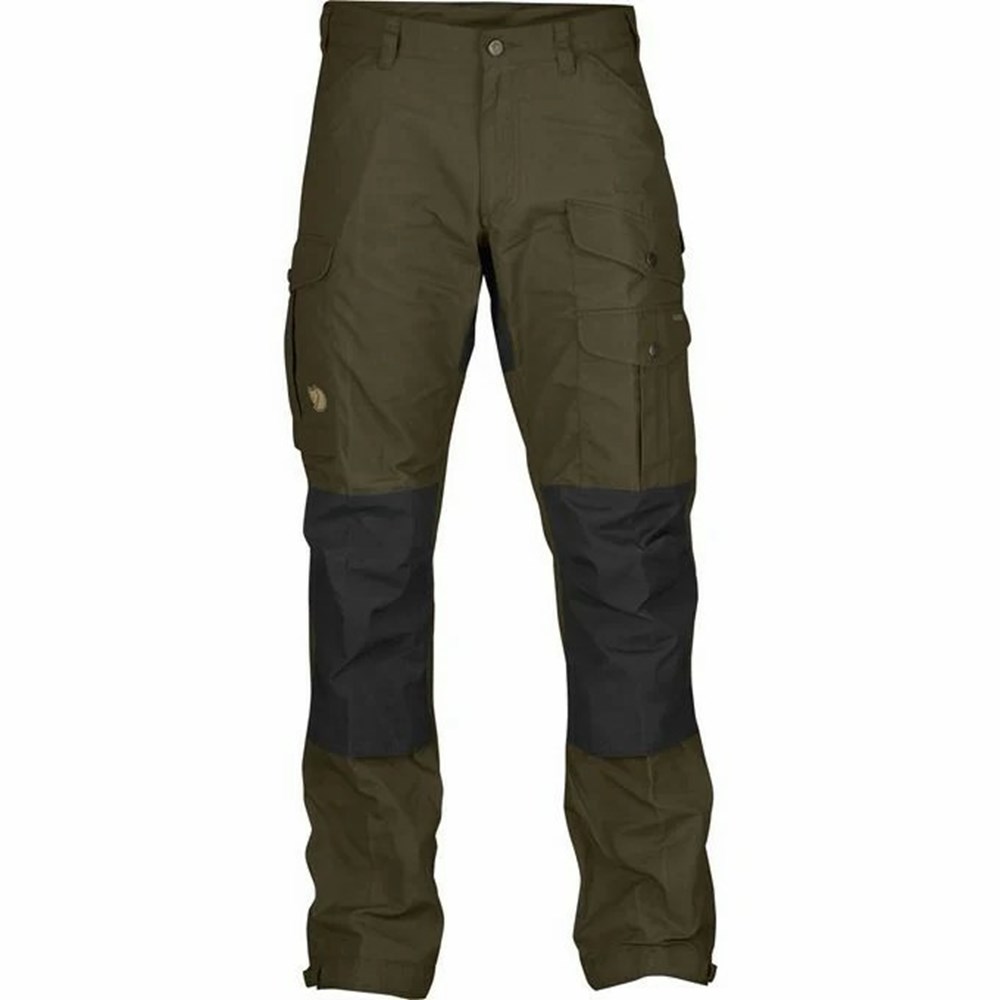 Fjallraven Kanken Vidda Pro Men Hiking Pants Dark Olive | FJRIAMU-03